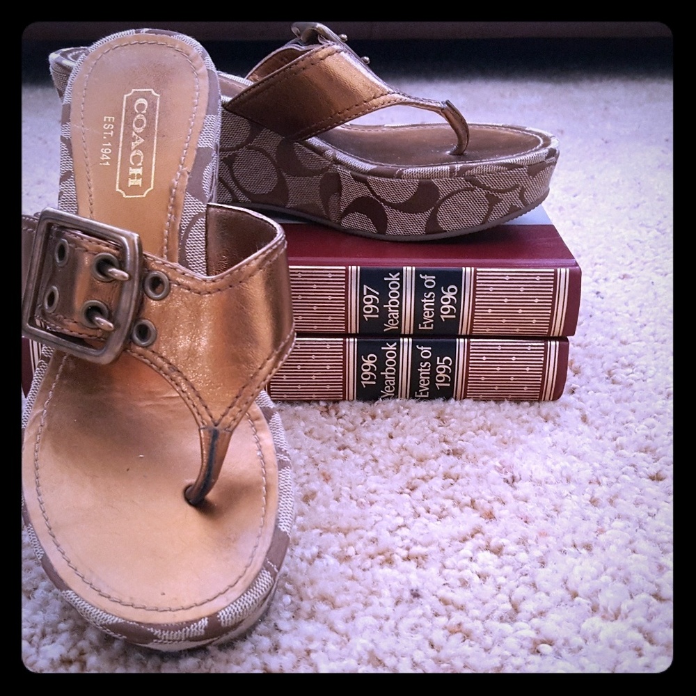 Coach Wedge Heel Sandals